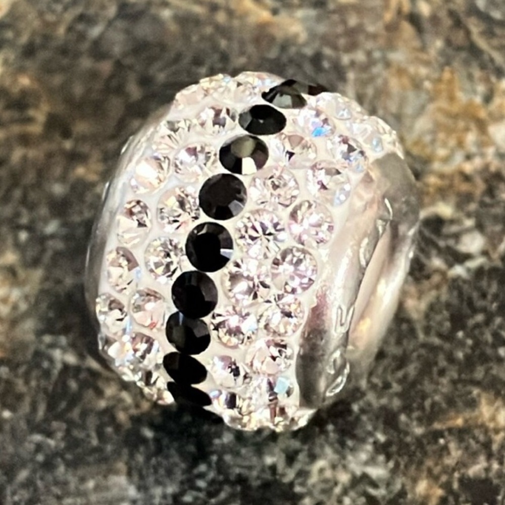 3/27 .925 sterling silver charm or spacer will fit pandora bracelet
